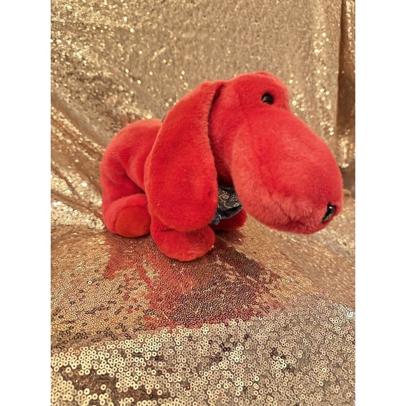 TY BEANIE BUDDIES RED ROVER DOG W/ Handkerchief, Plush Stuffed Animal Puppy P9 - Picture 2 of 11